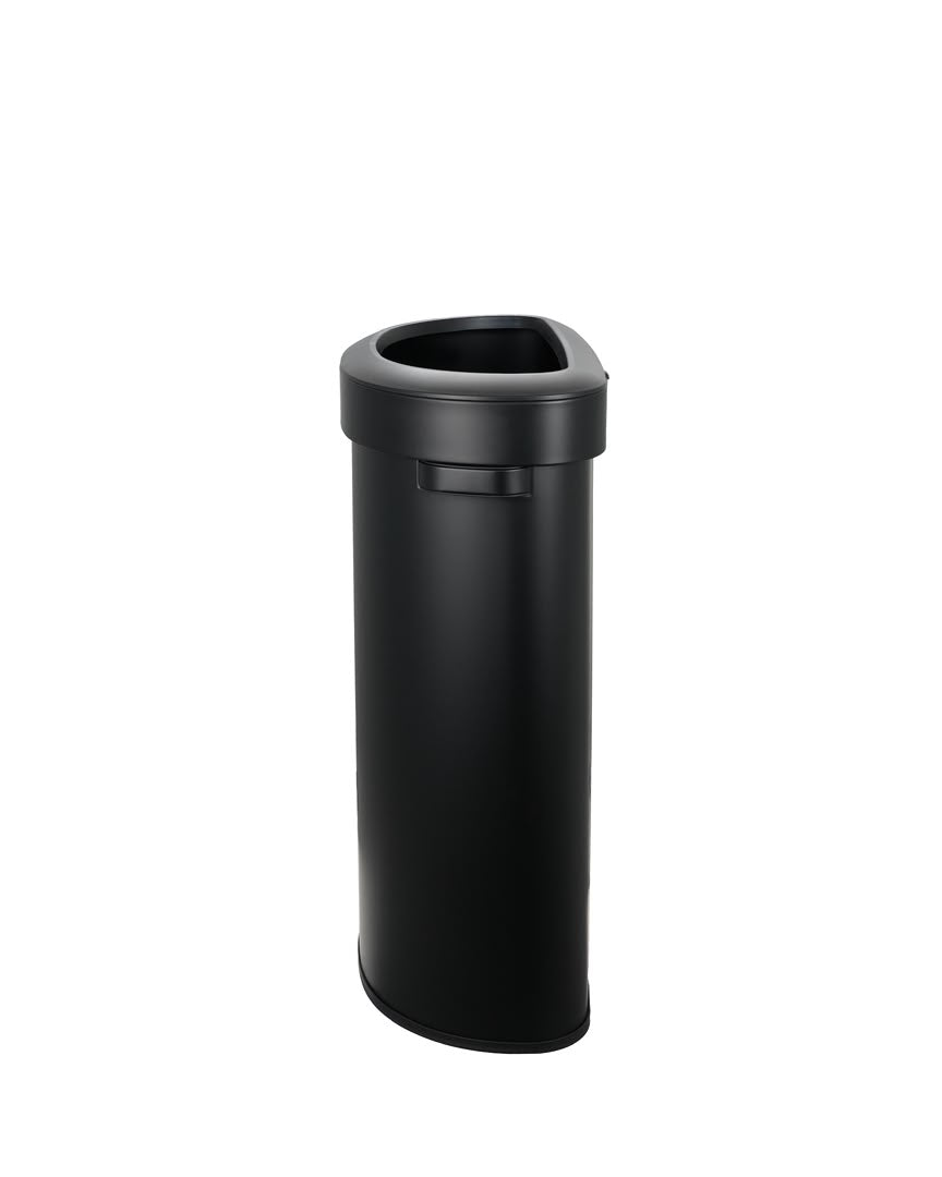 86L Stainless Steel D-Shape Touchless Open-Top Garbage Bin